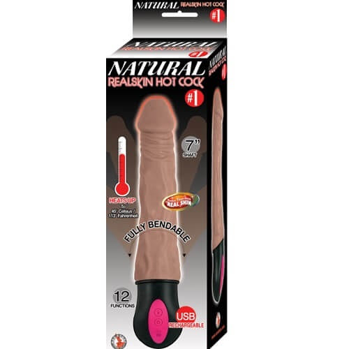 Vibrators, Sex Toy Kits and Sex Toys at Cloud9Adults - Realistic Warming 7 inch Vibrating Dildo Brown - Buy Sex Toys Online