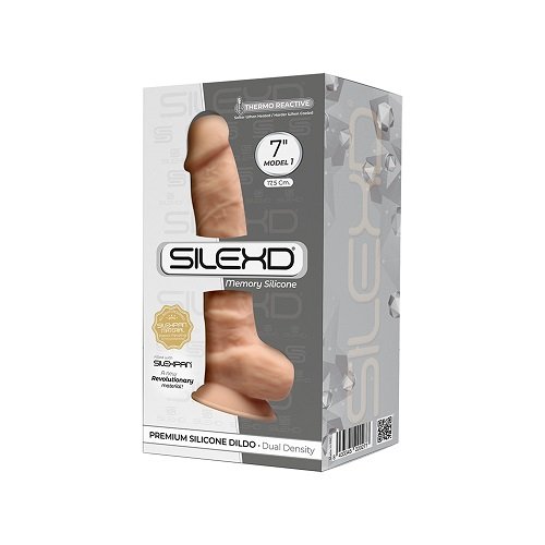 Vibrators, Sex Toy Kits and Sex Toys at Cloud9Adults - SilexD 7 inch Realistic Silicone Dual Density Dildo with Suction Cup and balls - Buy Sex Toys Online