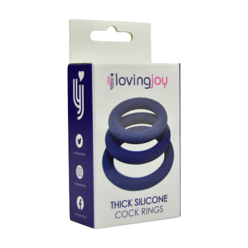 Vibrators, Sex Toy Kits and Sex Toys at Cloud9Adults - Loving Joy Thick Silicone Cock Rings 3 Pack - Buy Sex Toys Online