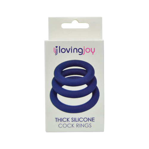 Vibrators, Sex Toy Kits and Sex Toys at Cloud9Adults - Loving Joy Thick Silicone Cock Rings 3 Pack - Buy Sex Toys Online