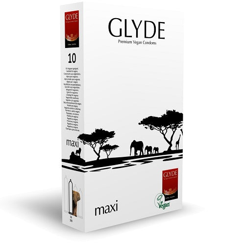 Vibrators, Sex Toy Kits and Sex Toys at Cloud9Adults - Glyde Ultra Maxi Vegan Condoms 10 Pack - Buy Sex Toys Online