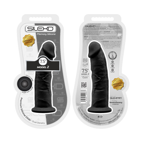 Vibrators, Sex Toy Kits and Sex Toys at Cloud9Adults - SilexD 7.5 inch Realistic Silicone Dual Density Dildo with Suction Cup Black - Buy Sex Toys Online