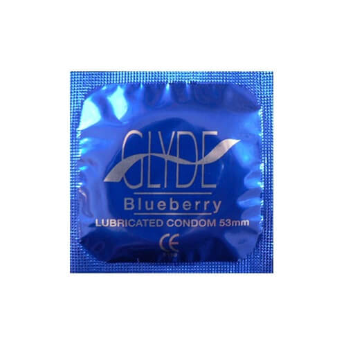Vibrators, Sex Toy Kits and Sex Toys at Cloud9Adults - Glyde Ultra Blueberry Flavour Vegan Condoms 100 Bulk Pack - Buy Sex Toys Online