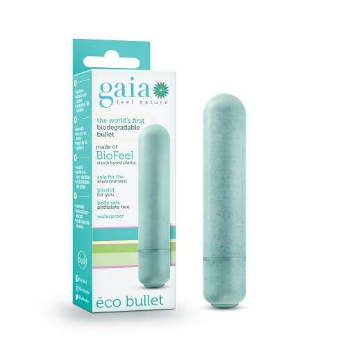 Vibrators, Sex Toy Kits and Sex Toys at Cloud9Adults - Gaia Biodegradable Eco Bullet Vibrator Blue - Buy Sex Toys Online