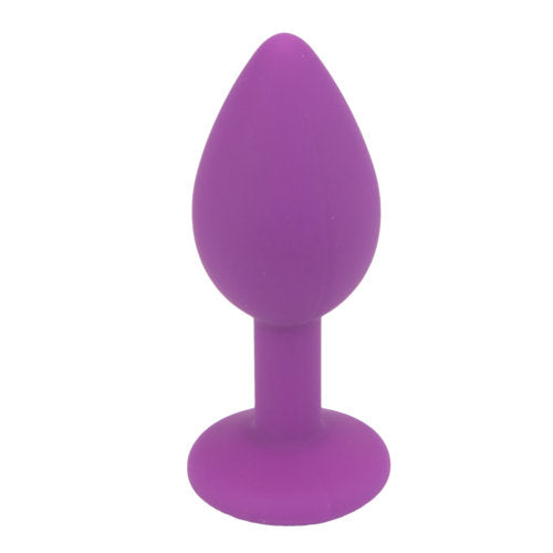 Vibrators, Sex Toy Kits and Sex Toys at Cloud9Adults - Loving Joy Jewelled Silicone Butt Plug Purple -Small - Buy Sex Toys Online
