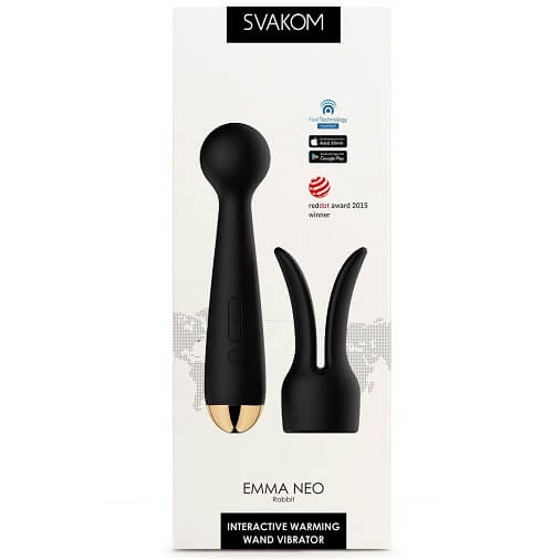 Vibrators, Sex Toy Kits and Sex Toys at Cloud9Adults - Svakom Emma Neo Interactive App Controlled Heating Magic Wand - Buy Sex Toys Online