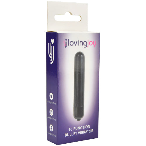 Vibrators, Sex Toy Kits and Sex Toys at Cloud9Adults - Loving Joy 10 Function Obsidian Bullet Vibrator - Buy Sex Toys Online