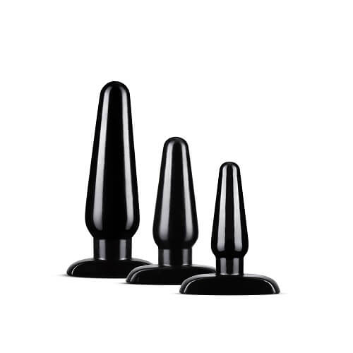 Vibrators, Sex Toy Kits and Sex Toys at Cloud9Adults - Anal Adventures Basic Plug Kit Black - Buy Sex Toys Online