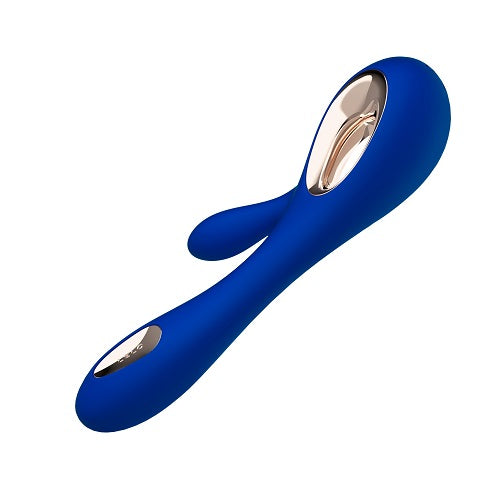 Vibrators, Sex Toy Kits and Sex Toys at Cloud9Adults - Lelo Soraya Wave Dual Action Vibrator Midnight Blue - Buy Sex Toys Online