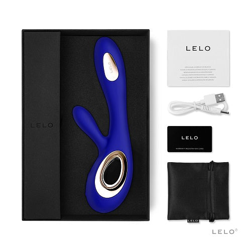 Vibrators, Sex Toy Kits and Sex Toys at Cloud9Adults - Lelo Soraya Wave Dual Action Vibrator Midnight Blue - Buy Sex Toys Online