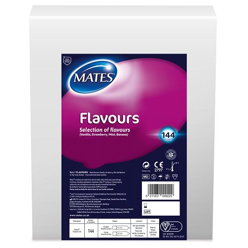 Vibrators, Sex Toy Kits and Sex Toys at Cloud9Adults - Mates Flavours Condom BX144 Clinic Pack - Buy Sex Toys Online