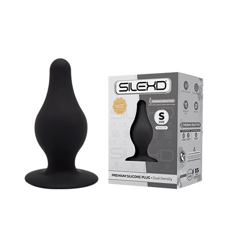 Vibrators, Sex Toy Kits and Sex Toys at Cloud9Adults - SilexD Dual Density Tapered Silicone Butt Plug Small - Buy Sex Toys Online