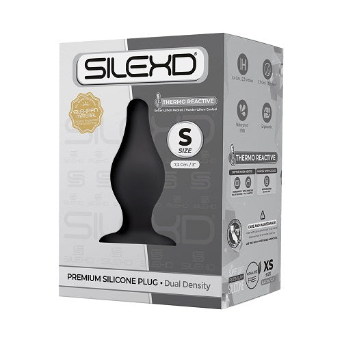 Vibrators, Sex Toy Kits and Sex Toys at Cloud9Adults - SilexD Dual Density Tapered Silicone Butt Plug Small - Buy Sex Toys Online