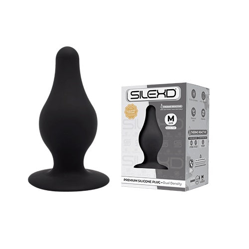 Vibrators, Sex Toy Kits and Sex Toys at Cloud9Adults - SilexD Dual Density Tapered Silicone Butt Plug Medium - Buy Sex Toys Online