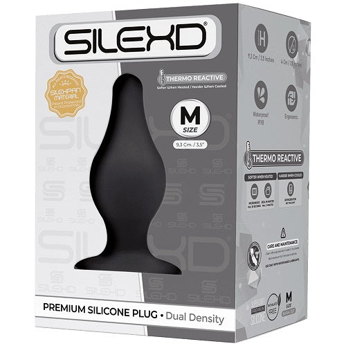 Vibrators, Sex Toy Kits and Sex Toys at Cloud9Adults - SilexD Dual Density Tapered Silicone Butt Plug Medium - Buy Sex Toys Online