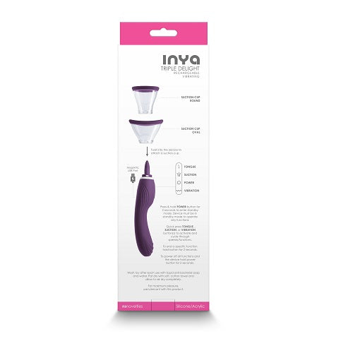 Vibrators, Sex Toy Kits and Sex Toys at Cloud9Adults - Inya Triple Delight Purple - Buy Sex Toys Online