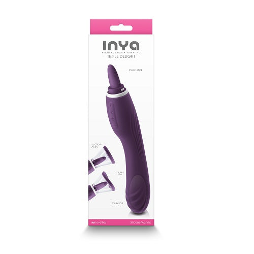 Vibrators, Sex Toy Kits and Sex Toys at Cloud9Adults - Inya Triple Delight Purple - Buy Sex Toys Online