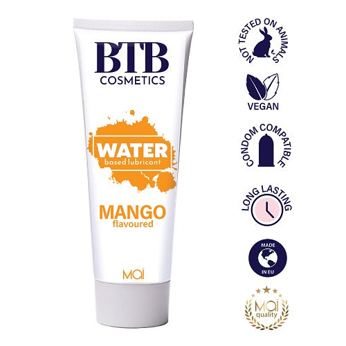 Vibrators, Sex Toy Kits and Sex Toys at Cloud9Adults - BTB Water Based Lubricant Mango 100ml - Buy Sex Toys Online