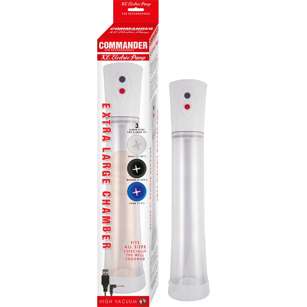Vibrators, Sex Toy Kits and Sex Toys at Cloud9Adults - Commander USB Rechargeable High Vacuum Electric Penis Pump XL - Buy Sex Toys Online