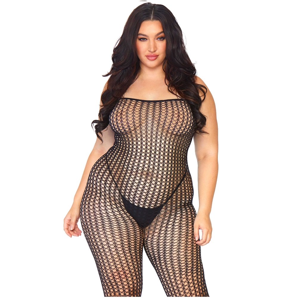 Vibrators, Sex Toy Kits and Sex Toys at Cloud9Adults - Leg Avenue Seamless Crochet Bodystocking Plus Size - Buy Sex Toys Online