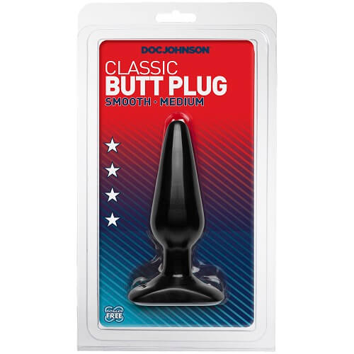 Vibrators, Sex Toy Kits and Sex Toys at Cloud9Adults - Doc Johnson Classic Butt Plug Medium Black - Buy Sex Toys Online