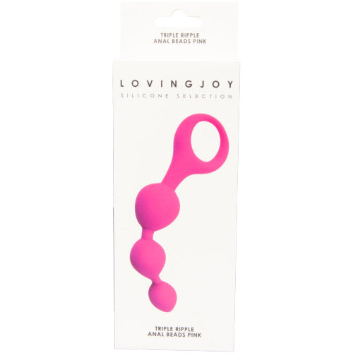 Vibrators, Sex Toy Kits and Sex Toys at Cloud9Adults - Loving Joy Triple Ripple Anal Beads-Pink - Buy Sex Toys Online