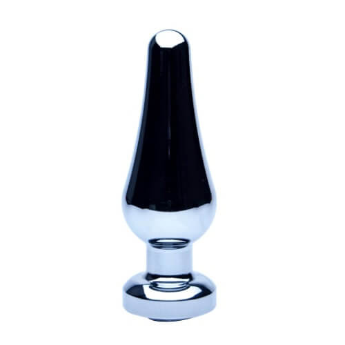 Vibrators, Sex Toy Kits and Sex Toys at Cloud9Adults - Precious Metals Smooth Silver Butt Plug-Large - Buy Sex Toys Online