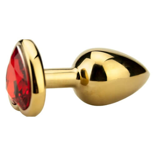 Vibrators, Sex Toy Kits and Sex Toys at Cloud9Adults - Precious Metals Heart Shaped Butt Plug-Gold - Buy Sex Toys Online