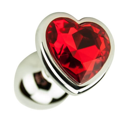 Vibrators, Sex Toy Kits and Sex Toys at Cloud9Adults - Precious Metals Heart Shaped Butt Plug-Silver - Buy Sex Toys Online