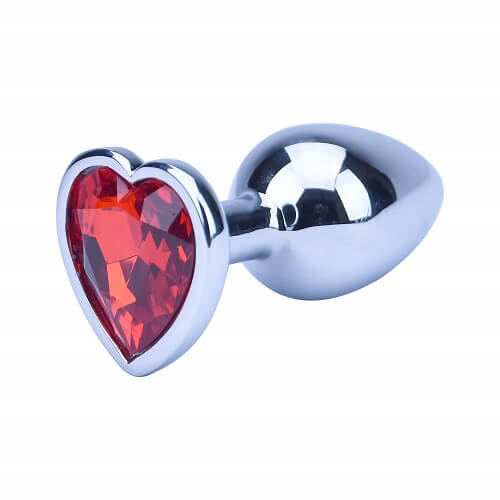 Vibrators, Sex Toy Kits and Sex Toys at Cloud9Adults - Precious Metals Heart Shaped Butt Plug-Silver - Buy Sex Toys Online