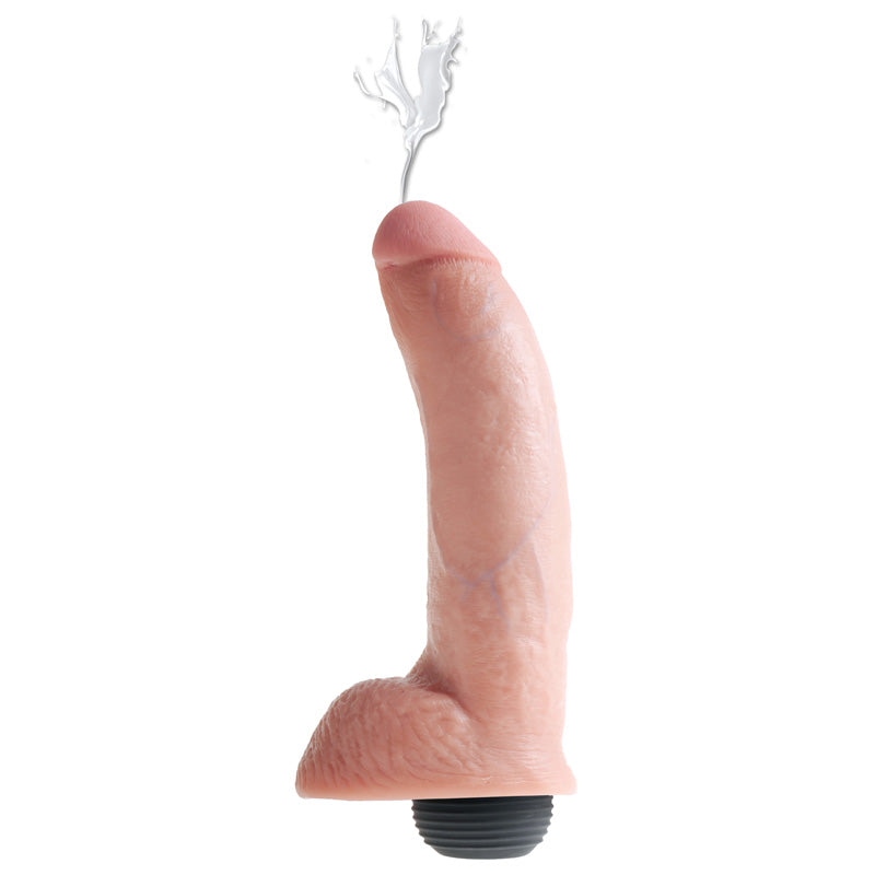 Vibrators, Sex Toy Kits and Sex Toys at Cloud9Adults - King Cock 9 Inch Squirting Dildo With Balls Flesh - Buy Sex Toys Online