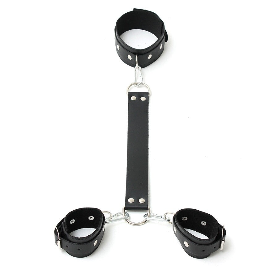 Vibrators, Sex Toy Kits and Sex Toys at Cloud9Adults - Leather Neck And Wrist Cuffs - Buy Sex Toys Online