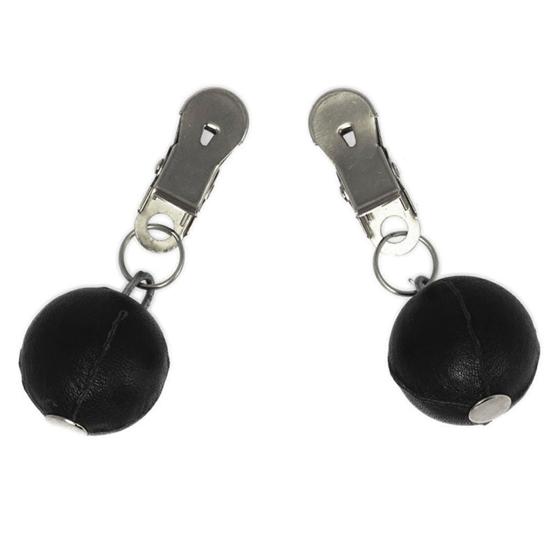 Vibrators, Sex Toy Kits and Sex Toys at Cloud9Adults - Nipple Clamps With Round Black Weights - Buy Sex Toys Online