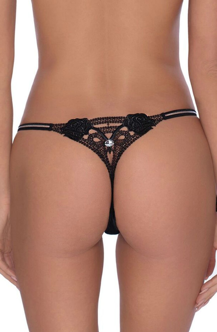 Vibrators, Sex Toy Kits and Sex Toys at Cloud9Adults - Roza Lea Thong Black - Buy Sex Toys Online