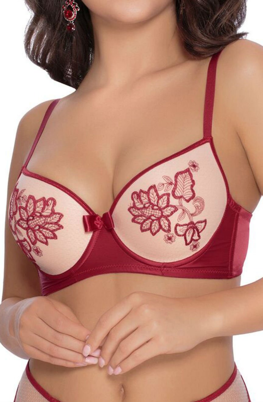 Vibrators, Sex Toy Kits and Sex Toys at Cloud9Adults - Roza Mehendi Push Up Bra Claret - Buy Sex Toys Online