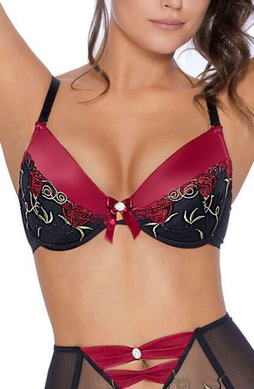Vibrators, Sex Toy Kits and Sex Toys at Cloud9Adults - Roza Rufina Push Up Bra Black - Buy Sex Toys Online