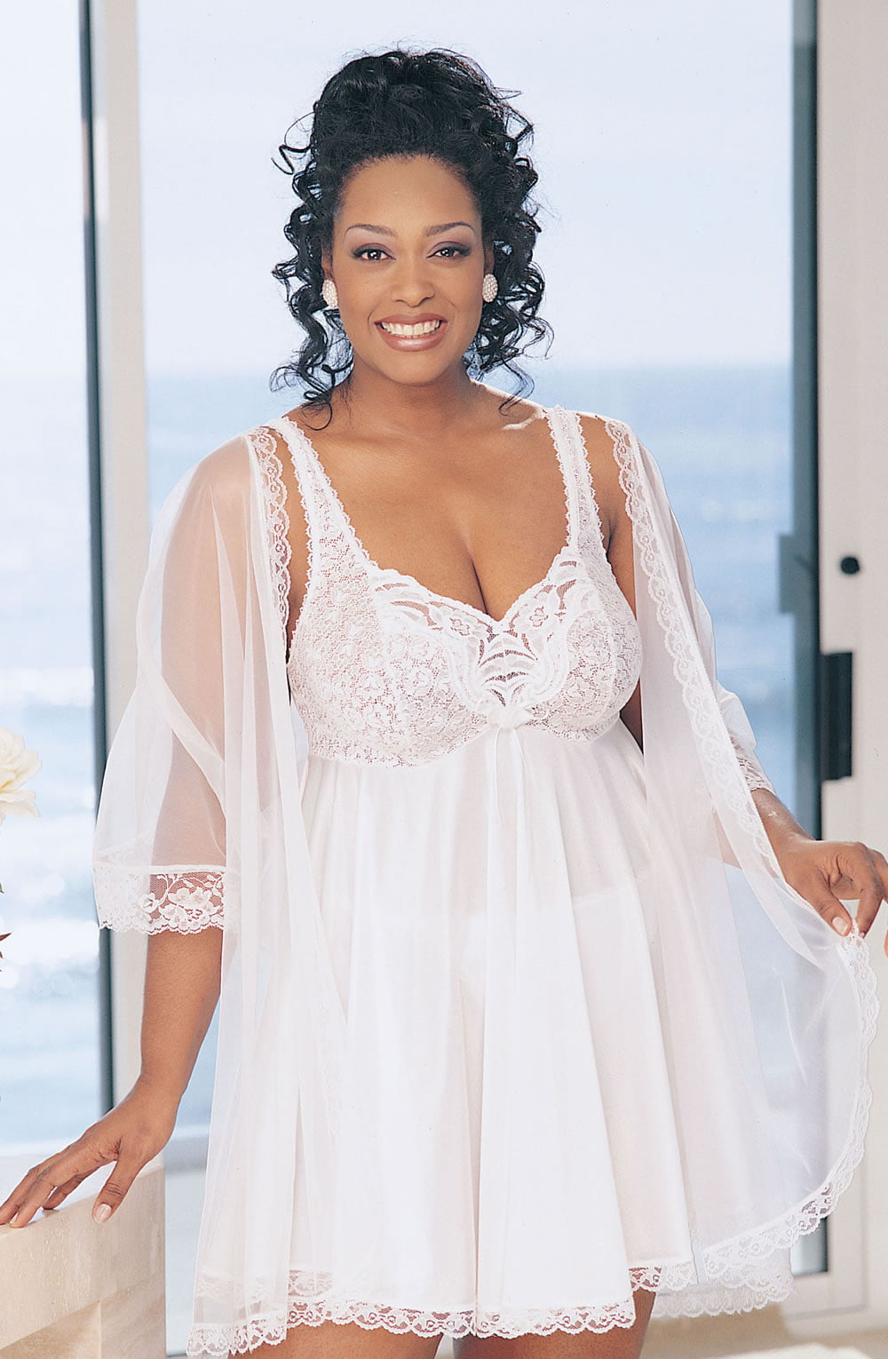 Vibrators, Sex Toy Kits and Sex Toys at Cloud9Adults - Shirley of Hollywood X3595 White 3 Piece Babydoll - Buy Sex Toys Online