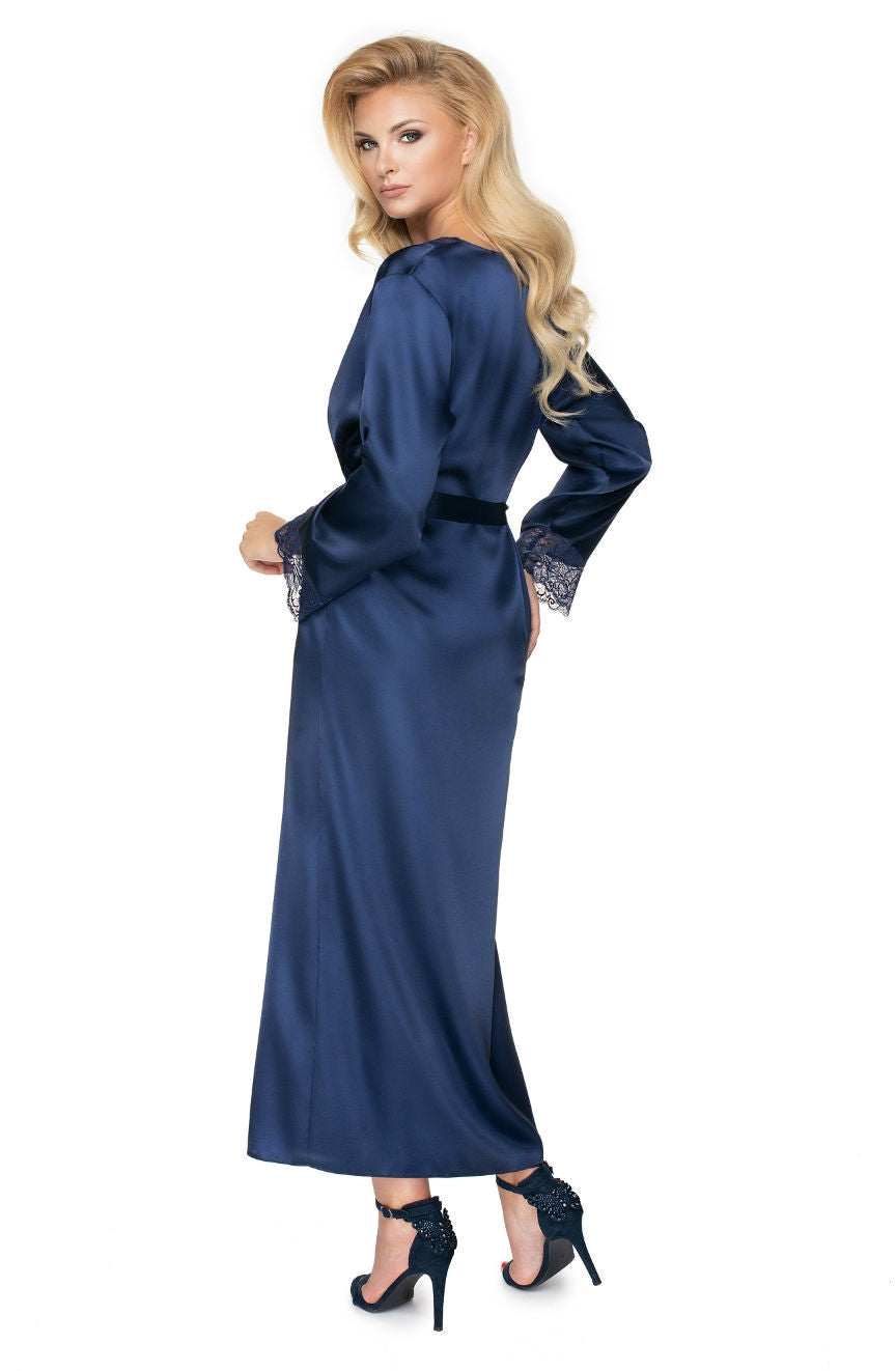 Vibrators, Sex Toy Kits and Sex Toys at Cloud9Adults - Irall Yoko Dressing Gown Navy Blue - Buy Sex Toys Online