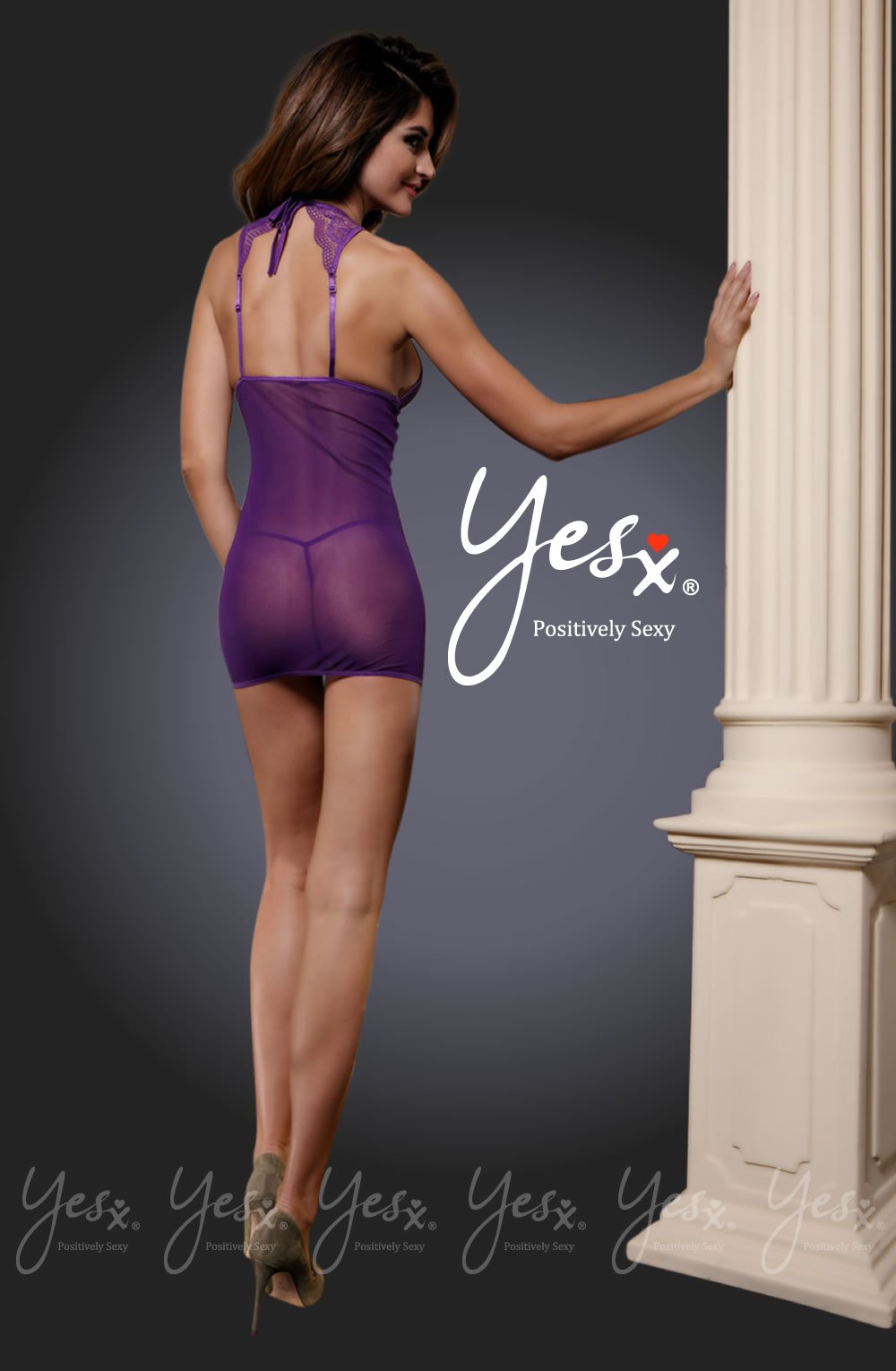 Vibrators, Sex Toy Kits and Sex Toys at Cloud9Adults - YesX YX630 2pc Dress & Thong Purple - Buy Sex Toys Online